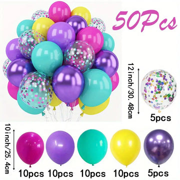 Multicolor Party Balloons – Pack of 50