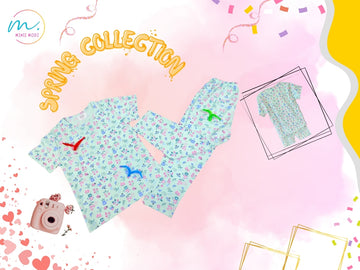 Bee Print Top Pant Set Summer Cotton Nightwear Set – Soft & Comfy for Kids