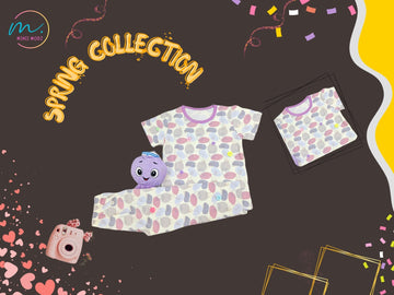 Little Hare Print Pyjama Set Summer Cotton Nightwear Set