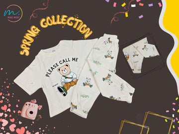 Falcon Teddy Print Top and Pant Set - Summer Nightwear Set – 100% Cotton Kids Sleepwear