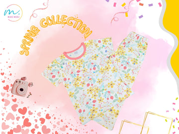 Flower Valley Print Shirt and Pant Set for Girls