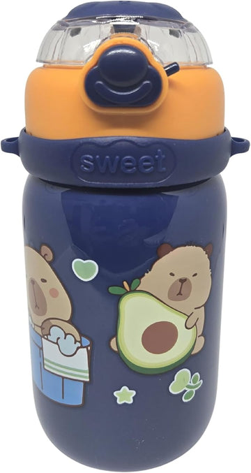 Sweet Bunny Kids Water Bottle – 500ml BPA-Free Plastic Bottle with Straw