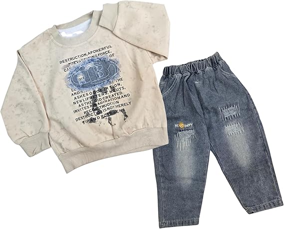 Denim Pant & Full Sleeve Shirt Top Set for Boys | Ethnic Inspired Clothes | Pant Top Set for Boy