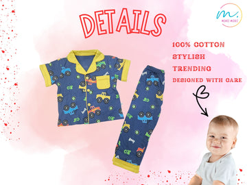 Car Rally Print Pyjama Set Sleepwear