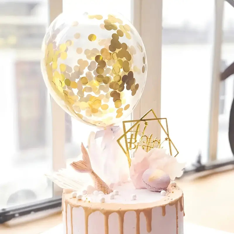 Golden Confetti Balloons - (Pack of 20 pc)