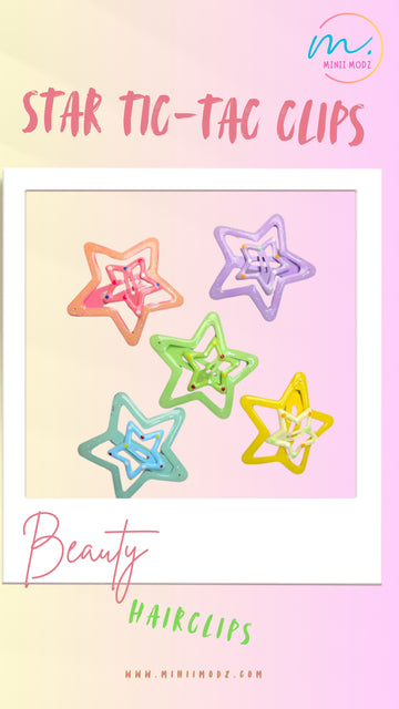 Star Tic Tac Hair Clips – Cute & Safe Hair Clips for Girls, Toddlers & Infants | Best for Gifts & Everyday Styling