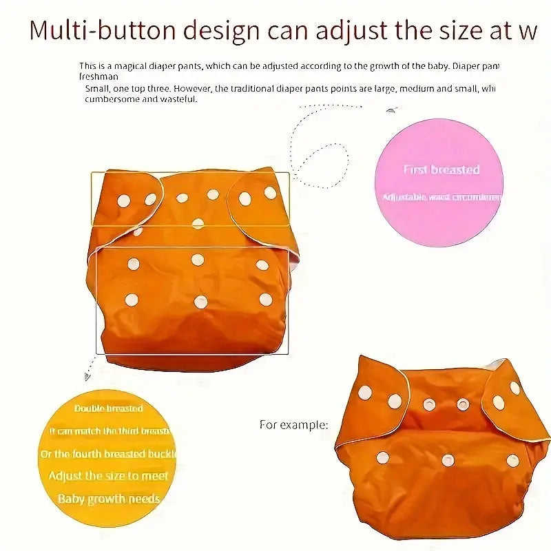 Reusable Cotton Diaper Pants – Soft, Breathable & Washable Training Pants for Toddlers (Available in Yellow, Blue, Pink, and Purple)