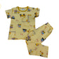 Crane Cartoon Pajama Set – Soft Cotton Nightwear for Kids