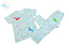 Bee Print Top Pant Set Summer Cotton Nightwear Set – Soft & Comfy for Kids