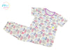 Little Hare Print Pyjama Set Summer Cotton Nightwear Set