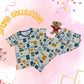 Smile Teddy Print Pyjama Set Cotton Nightwear Set – Soft Summer Kidswear