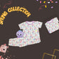 Little Hare Print Pyjama Set Summer Cotton Nightwear Set