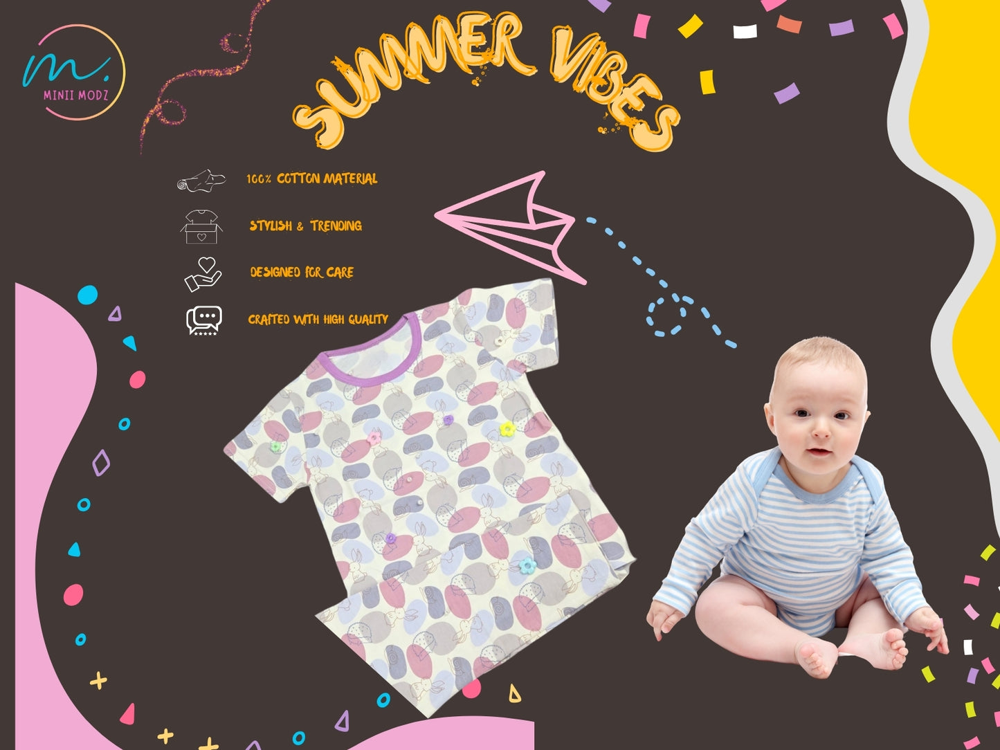 Little Hare Print Pyjama Set Summer Cotton Nightwear Set