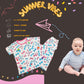 Ribbon Print Shirt & Pant Set for Girls – Soft Cotton Dress Sleepwear | Suitable for Kids, Toddlers, and Infants