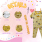 Crane Cartoon Pajama Set – Soft Cotton Nightwear for Kids