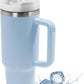 Stainless Steel 40oz Travel Tumbler with Handle & Straw Lid | Double-Layer Insulated Tumbler for Hot & Cold Beverages