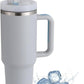 Stainless Steel 40oz Travel Tumbler with Handle & Straw Lid | Double-Layer Insulated Tumbler for Hot & Cold Beverages