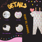 Little Hare Print Pyjama Set Summer Cotton Nightwear Set