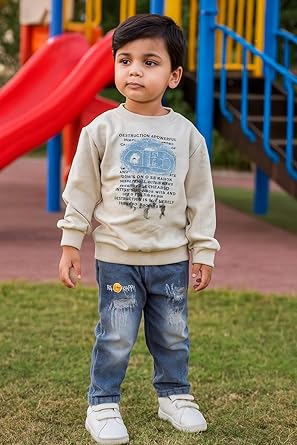 Denim Pant & Full Sleeve Shirt Top Set for Boys | Ethnic Inspired Clothes | Pant Top Set for Boy