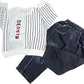 DEOUTN Name Print Stripes Design Pant & Full Sleeve Shirt Set for Boys | Pant Top Set for Boy