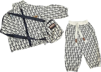 DR DESIGN Boys Pant & Top Set | Trendy 2-Piece Jumper Design Outfit with Stylish Sling Bag