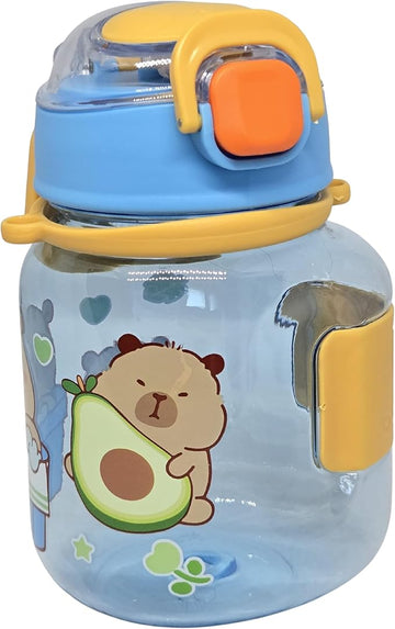 Bunny Transparent Kids Water Bottle with Straw 500ml BPA-Free Plastic, School & Picnic Bottle for Toddlers