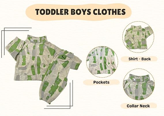 Baby Boys 2 Pcs Pants Set Cute Paper Print Casual Long Sleeve Sweatshirt with Co ord Pant