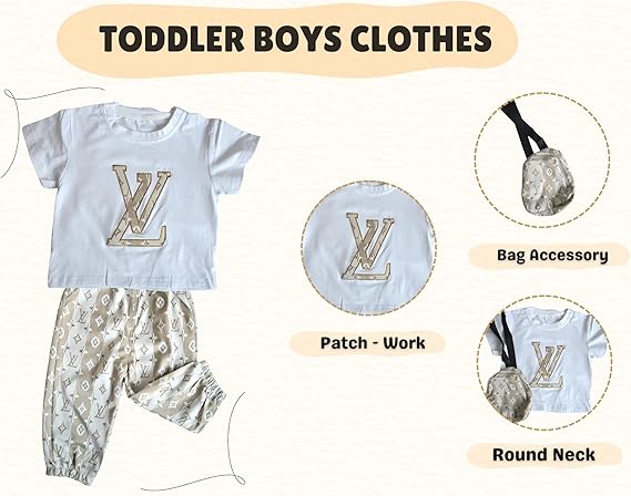 VL Brown Pouch Girl Pant Top Set with Sling Bag | Ethnic Inspired Clothes | Ethnic Sets for Girls