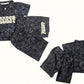 Podest Print Black Short Pant & Half Sleeve T-Shirt Set for Boys | Casual & Festive Wear