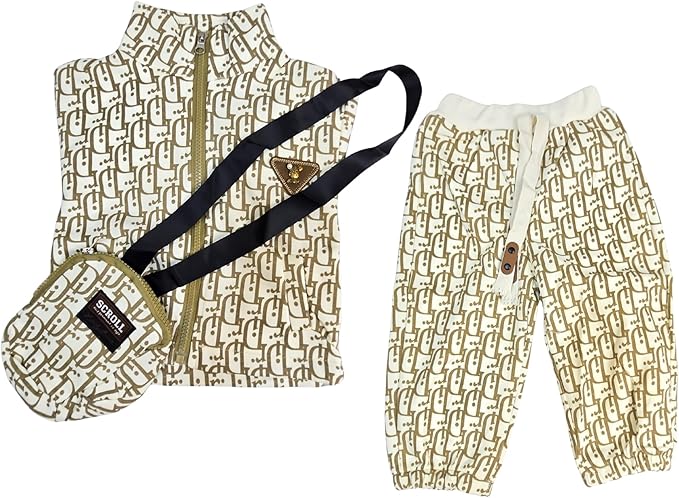 DR DESIGN Boys Pant & Top Set | Trendy 2-Piece Jumper Design Outfit with Stylish Sling Bag
