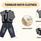DEOUTN Name Print Stripes Design Pant & Full Sleeve Shirt Set for Boys | Pant Top Set for Boy