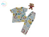 ABC Monkey Print Shirt and Pant Set Summer Nightwear for Kids