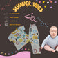 ABC Monkey Print Shirt and Pant Set Summer Nightwear for Kids