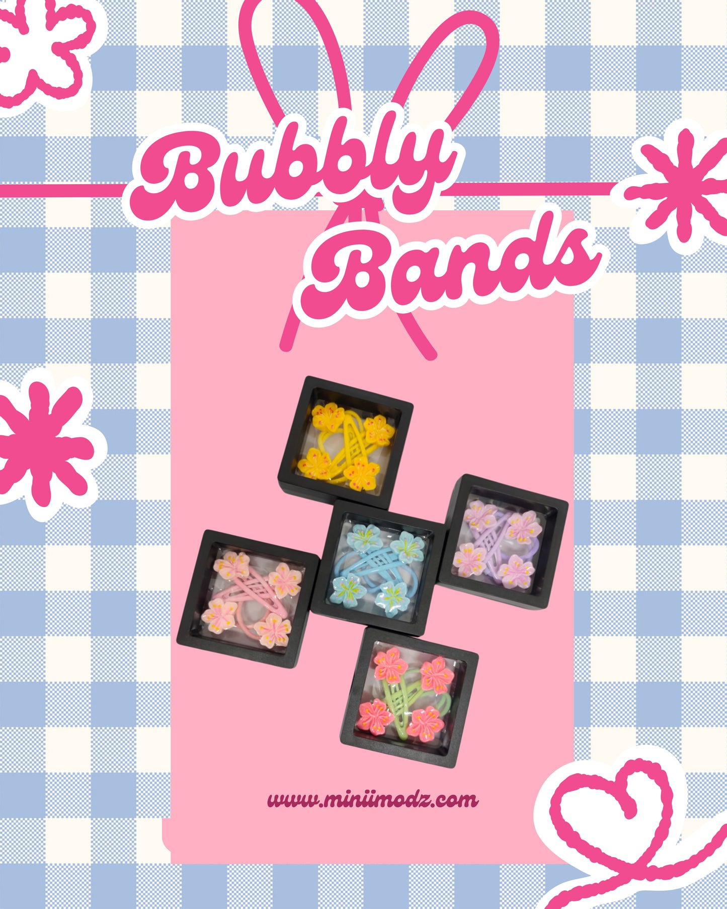 5 Case Flower Hair Clips Bundle – Cute & Colorful Tic Tac Clips for Girls, Toddlers & Infants | Best Gift Pack