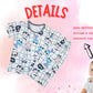 Calf Hello Print Sleepwear Kids Night Suit Top & Bottom Pyjama Set