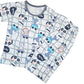 Calf Hello Print Sleepwear Kids Night Suit Top & Bottom Pyjama Set