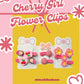 Cherry Girl Flower Hair Clips