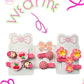Cherry Girl Flower Hair Clips