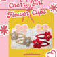 Crochet 5 Petal Flower Hair Clips
