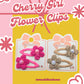 Crochet 5 Petal Flower Hair Clips