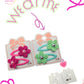 Crochet 5 Petal Flower Hair Clips