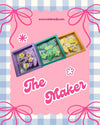 Floral Charm Hair Set – 3 Color Set with Hair Clips & Rubber Bands in Transparent Case