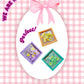Floral Charm Hair Set – 3 Color Set with Hair Clips & Rubber Bands in Transparent Case