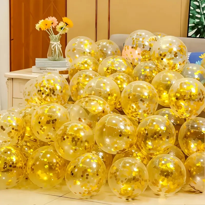Golden Confetti Balloons - (Pack of 20 pc)