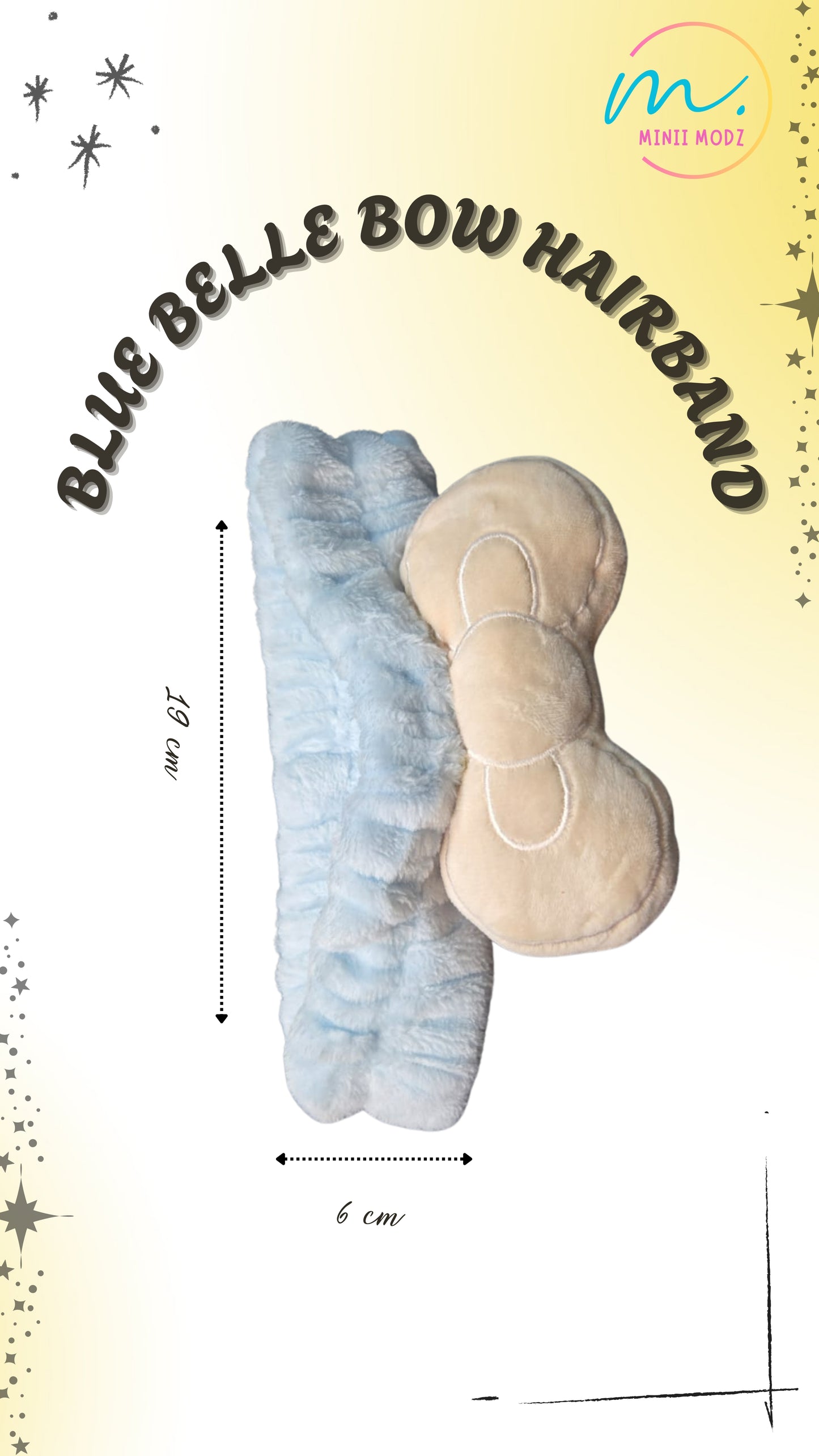 Blue Belle Bow Hairband – Soft & Elegant Headband for Girls, Toddlers & Infants | Best Gift for Kids