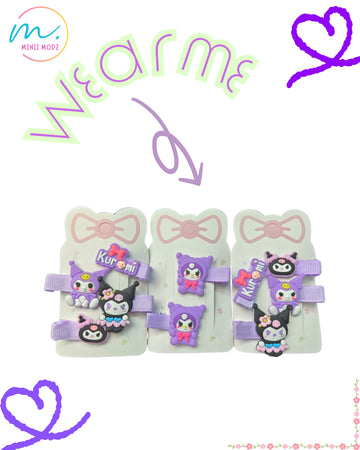 Kuromi Hair Clips