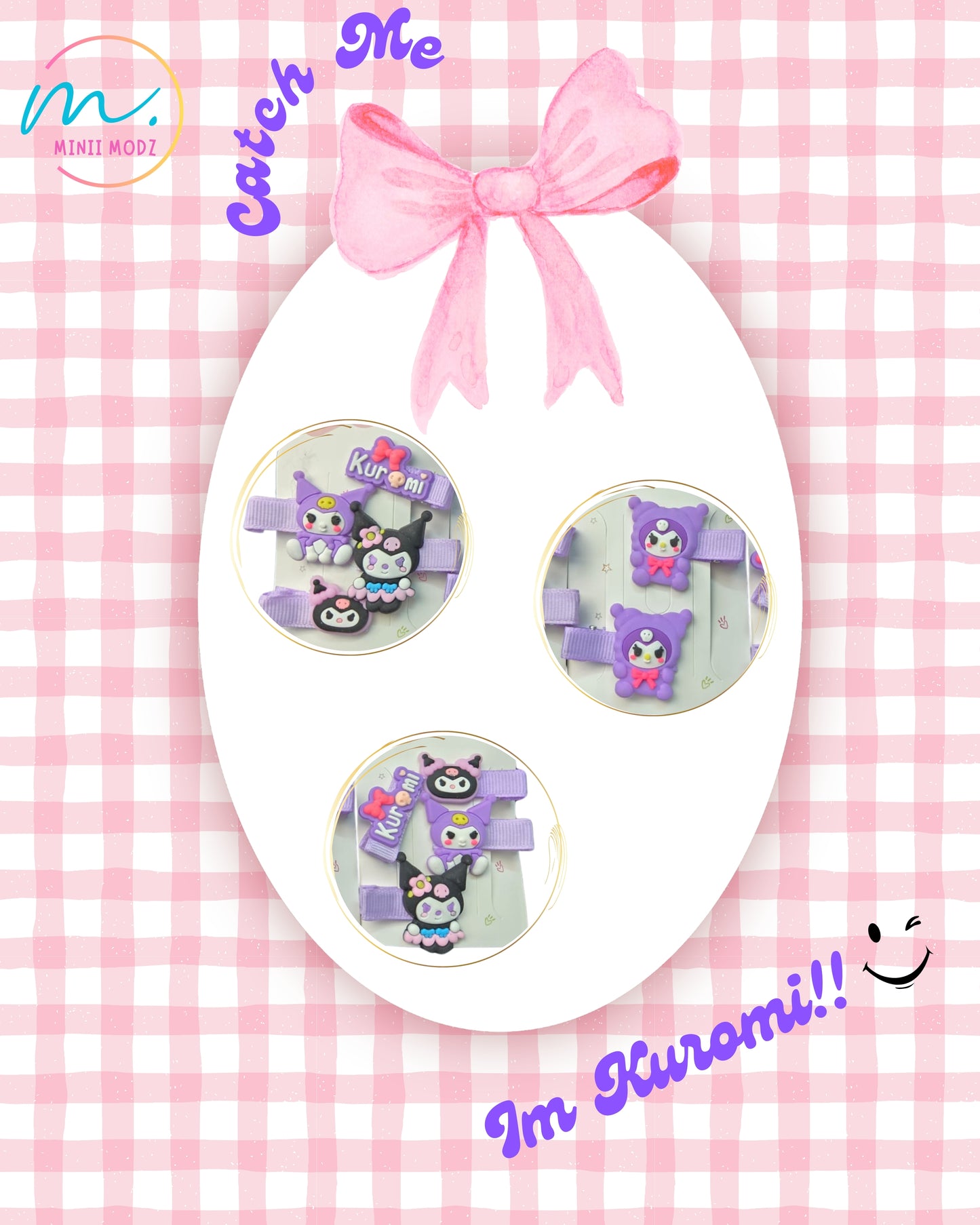 Kuromi Hair Clips