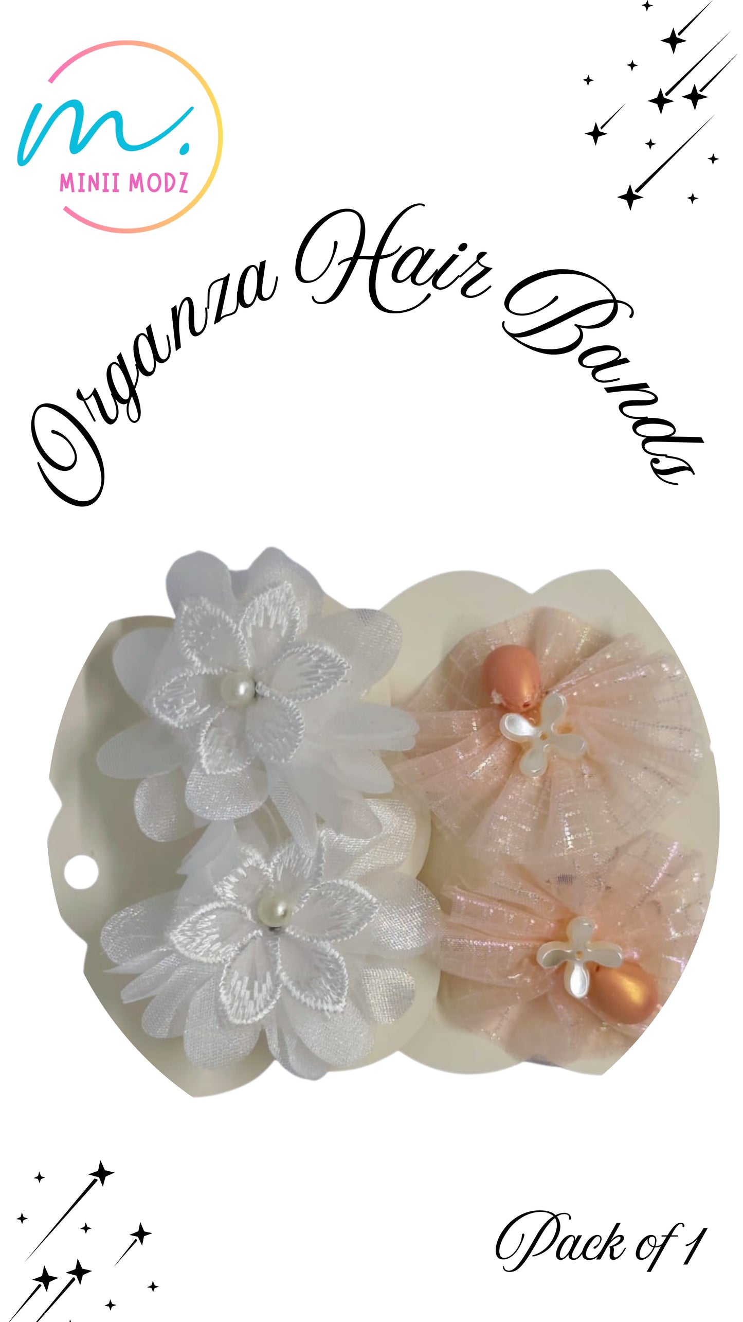 Organza Flower Hair Clips