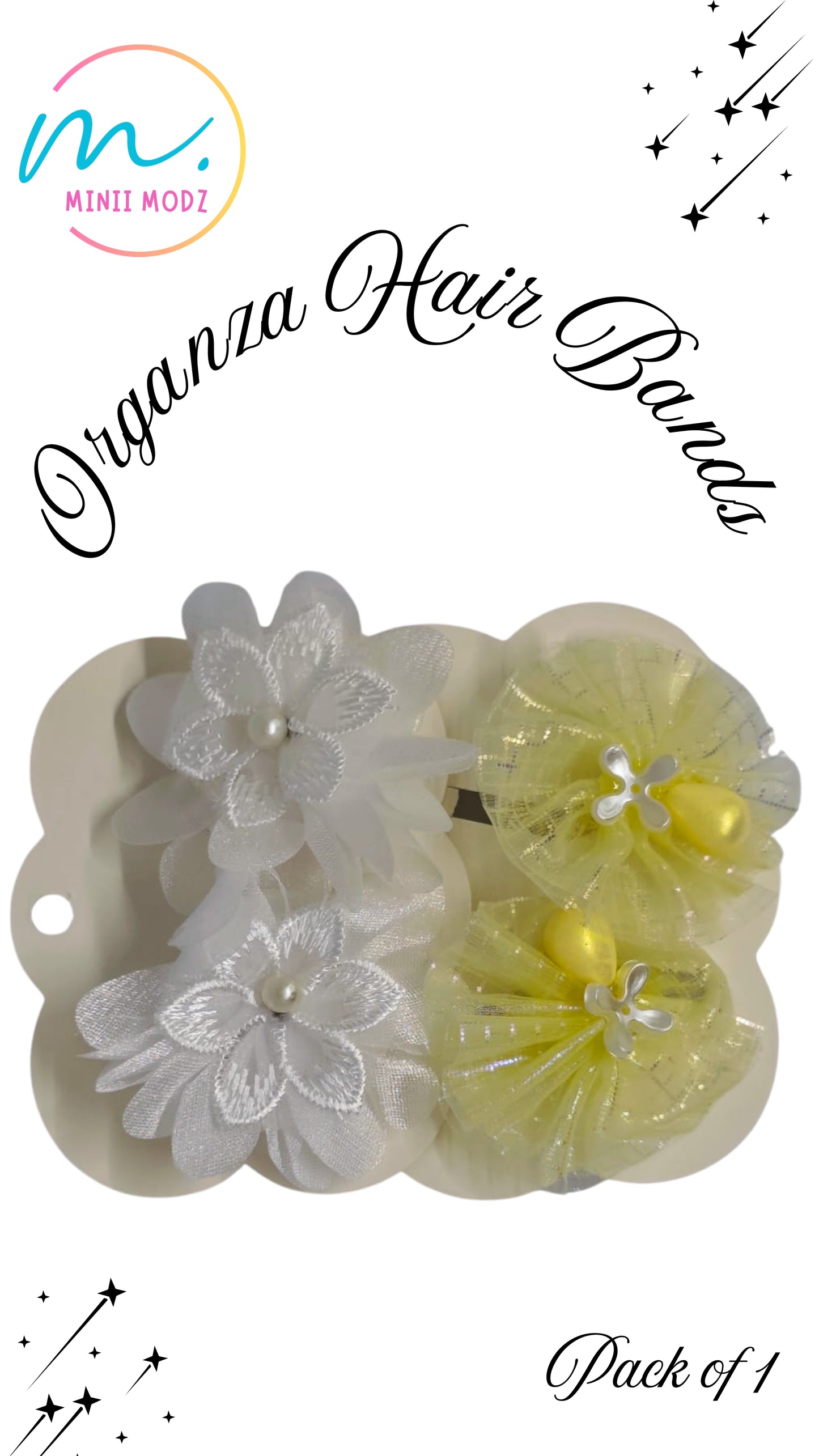 Organza Flower Hair Clips