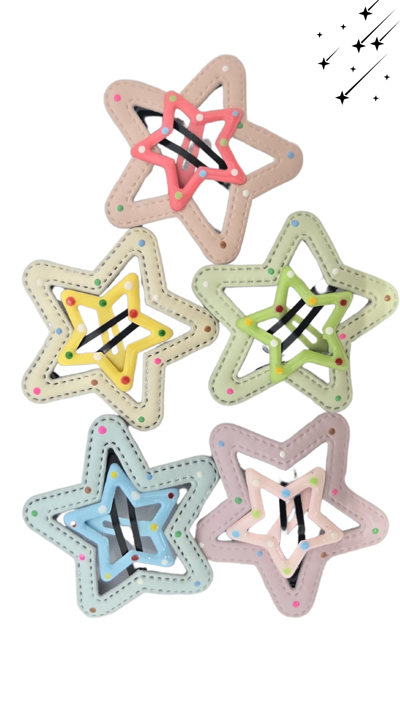 Star Tic Tac Hair Clips – Cute & Safe Hair Clips for Girls, Toddlers & Infants | Best for Gifts & Everyday Styling